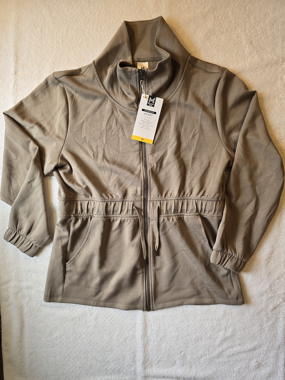 Members Mark Sams Club Like Lululemon Drawstring Jacket taupe